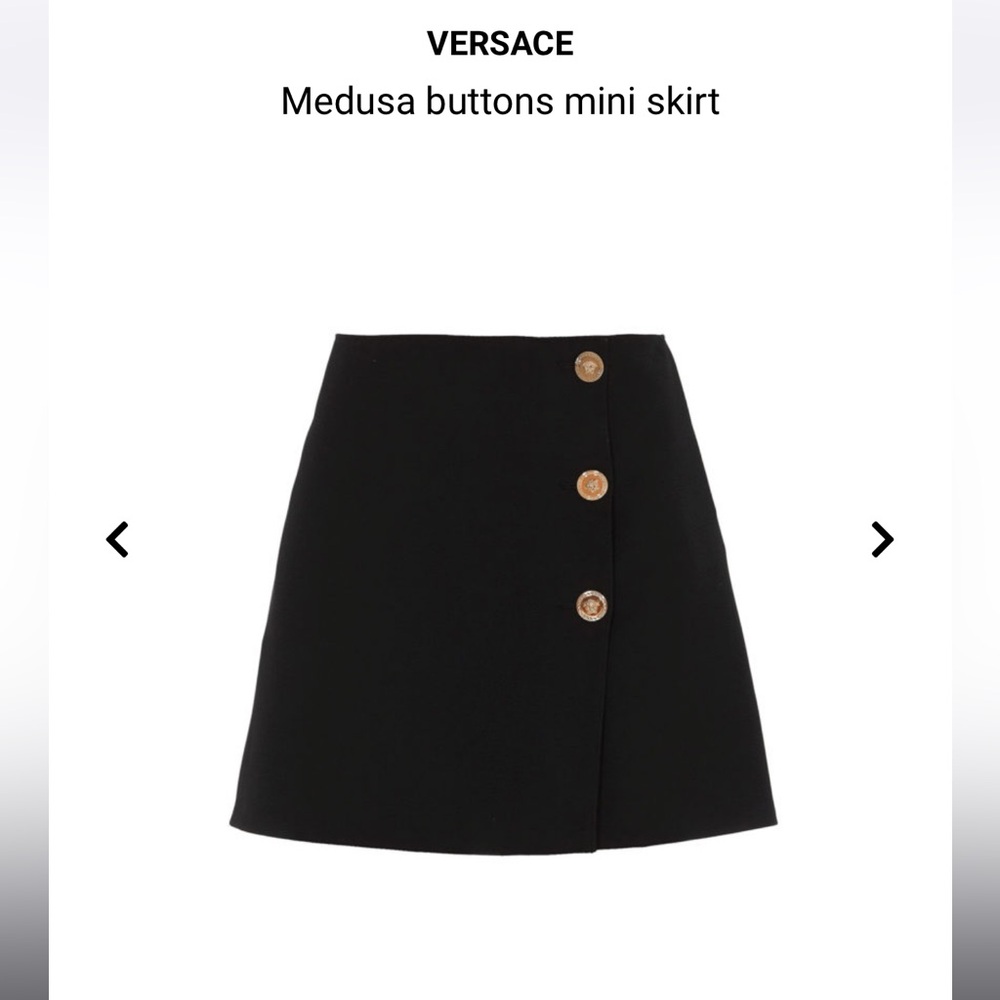 Versace Medusa Button Skirt